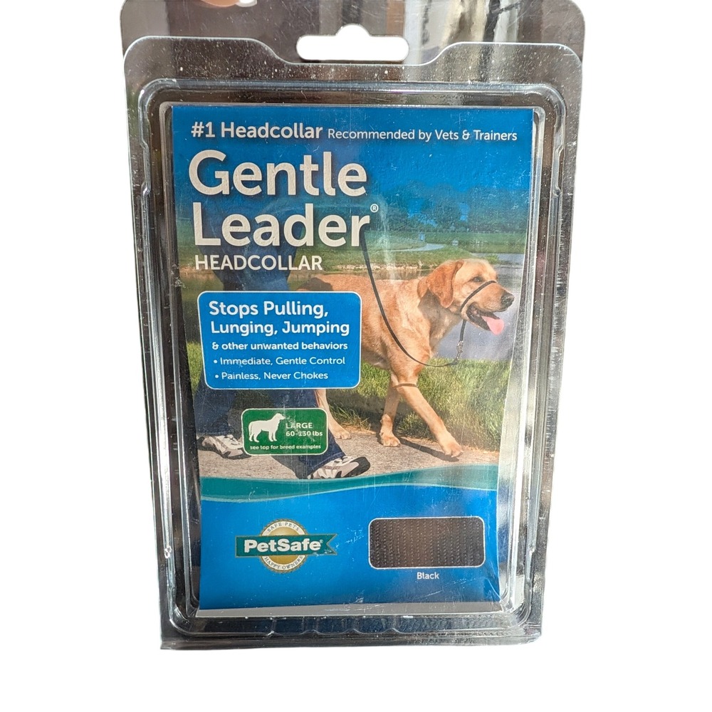 PetSafe Gentle Leader Headcollar Large Black Dog Training No Pull BLK